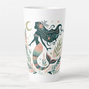Tasse Latte Sirène Bohème Sous l'Océan Fantaisiste