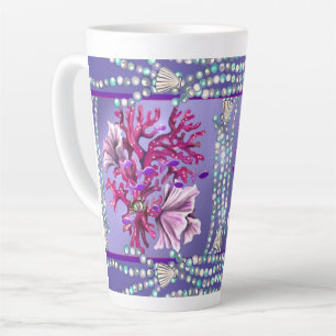 Tasse Latte Sirène de mer violette