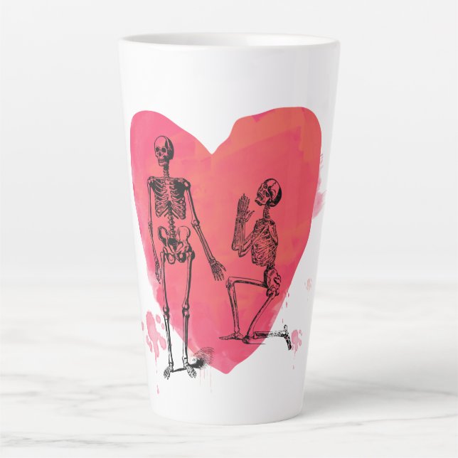 Tasse Latte Skeleton Love (Devant)
