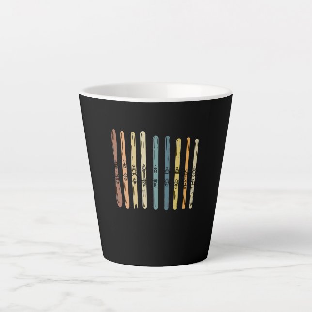 Tasse Latte Ski - Collection de planches à ski (Devant)