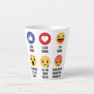 Tasse Latte Ski Emojis