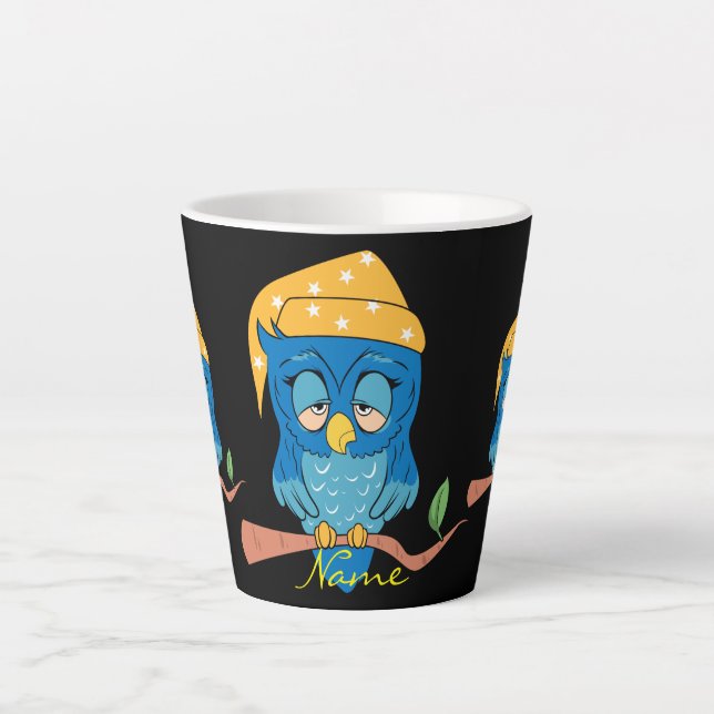 Tasse Latte Sleepy Owl Thunder_Cove Classic (Devant)
