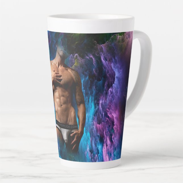 Tasse Latte SlipperyJoe homme musclé sous-vêtements bulle dyna (Angle droit)