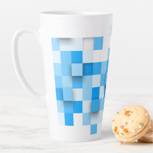 Tasse Latte SlipperyJoe's carré artwork mosaïque moderne trois