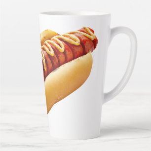 Tasse Latte SlipperyJoe's hot dog niché doucement pain jaune v