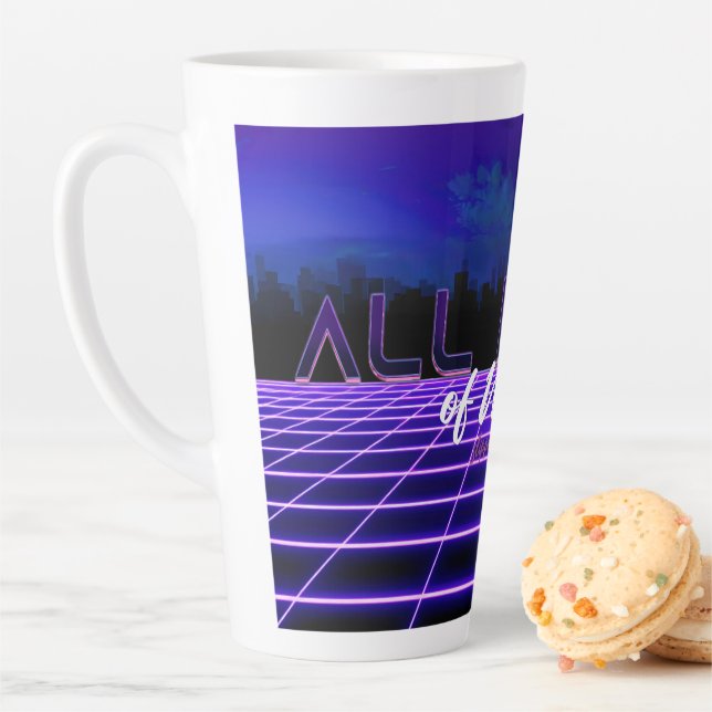 Tasse Latte SlipperyJoe's toutes sortes tort bold 3D texte ret (En situation)