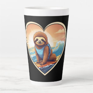 Tasse Latte Sloth Surfing