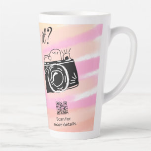 Tasse Latte snap tag partager média caméra ajouter sur les rés