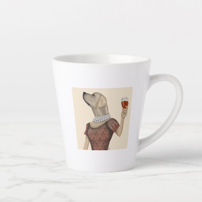 Tasse Latte Snob de vin du Labrador jaune (Droite)