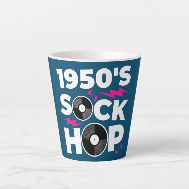 Tasse Latte Sock Hop 50's Dance Party 1950  (Devant)