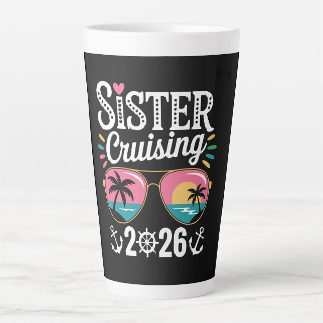 Tasse Latte Sœur Croisière 2026 (Devant)