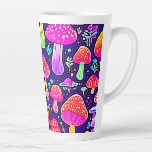 Tasse Latte Soft Neon : Patch pour champignon de dessin (Droite)