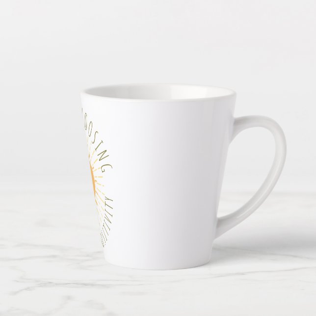 Tasse Latte Soleil souriant mignon  (Droite)
