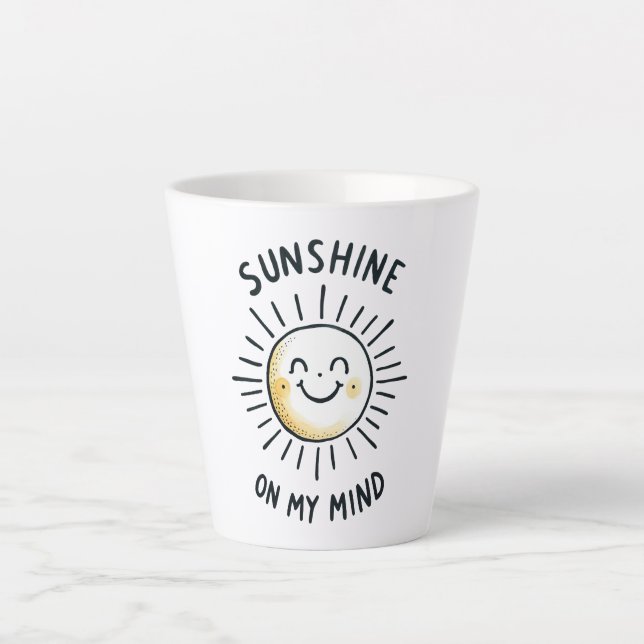 Tasse Latte Soleil Sur Mon Esprit (Devant)