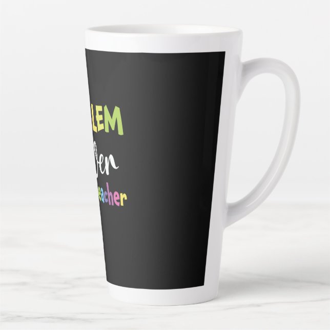 Tasse Latte Solveur du problème de l'enseignant en mathématiqu (Droite)