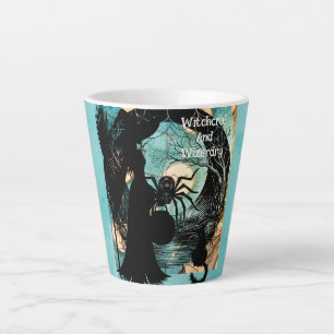 Tasse Latte Sorcellerie et magie, Halloween effrayant