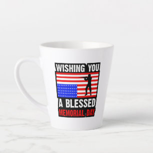 Tasse Latte Souhaitez-Vous Un Blessed Memorial Day-62237