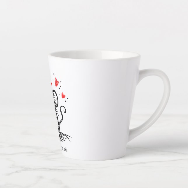 Tasse Latte Souris d'amour fromagère (Droite)