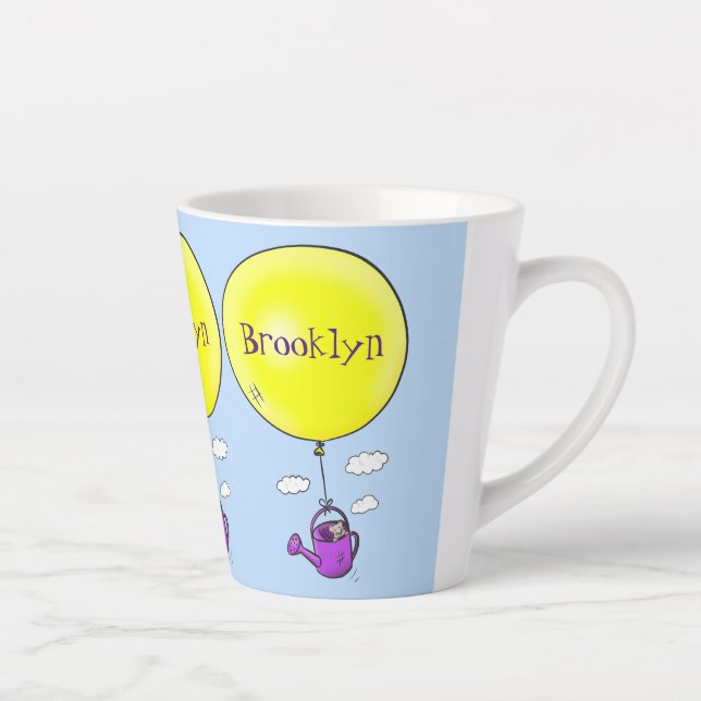 Tasse Latte Souris mignonne dans la canette d'arrosage avec de (Droite)