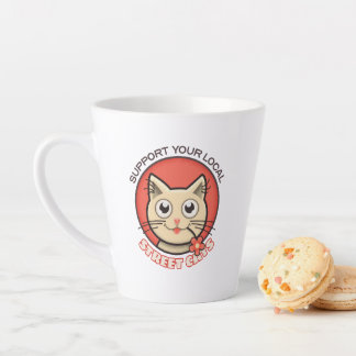 Tasse Latte Soutien à vos chats de rue locaux