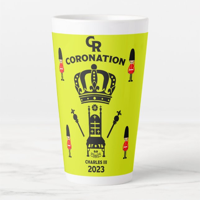 Tasse Latte Souvenir commémoratif du couronnement du roi Charl (Devant)