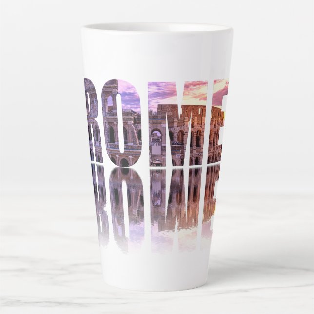 Tasse Latte souvenir texte Rome (Devant)
