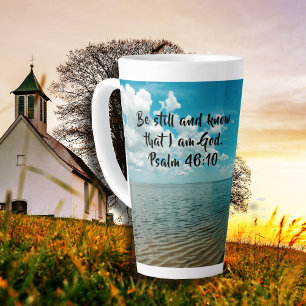 Tasse Latte Soyez calme et connaître paisible lac Christian Mu