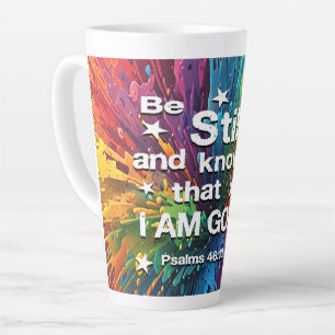 Tasse Latte Soyez calme et sachez Psaumes 46-10