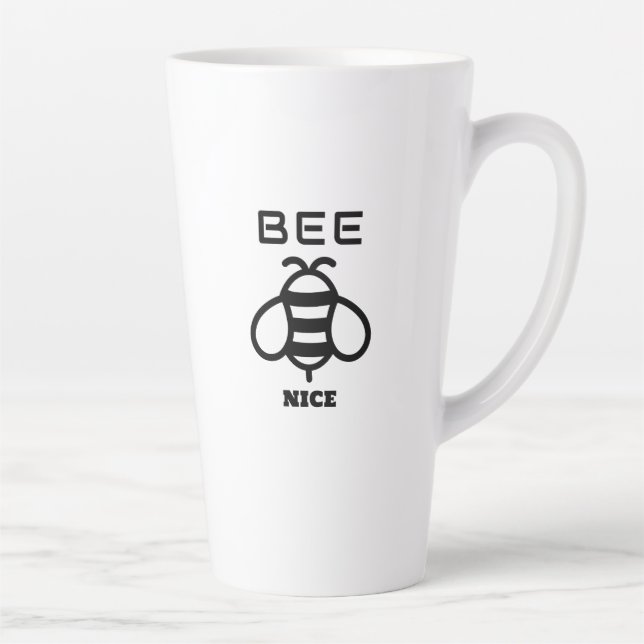 Tasse Latte Soyez gentil avec un design minimal (Droite)