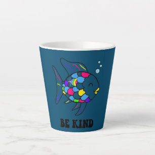 Tasse Latte Soyez Gentil Poisson Arc-En-Ciel Professeur De Vie