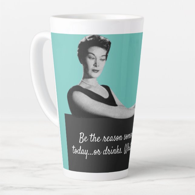 Tasse Latte Soyez la raison Snarky Vintage (Angle gauche)