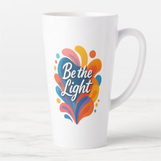 Tasse Latte Soyez léger Inspirational Colorful Typographie Des