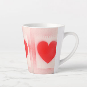 Tasse Latte Soyez mon coeur rouge Valentine note coeur Carnet 