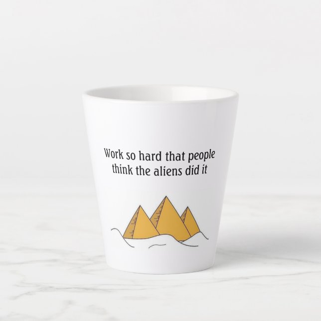 Tasse Latte Sphinx Pyramides Égypte Antique Pharaon Khufu  (Devant)