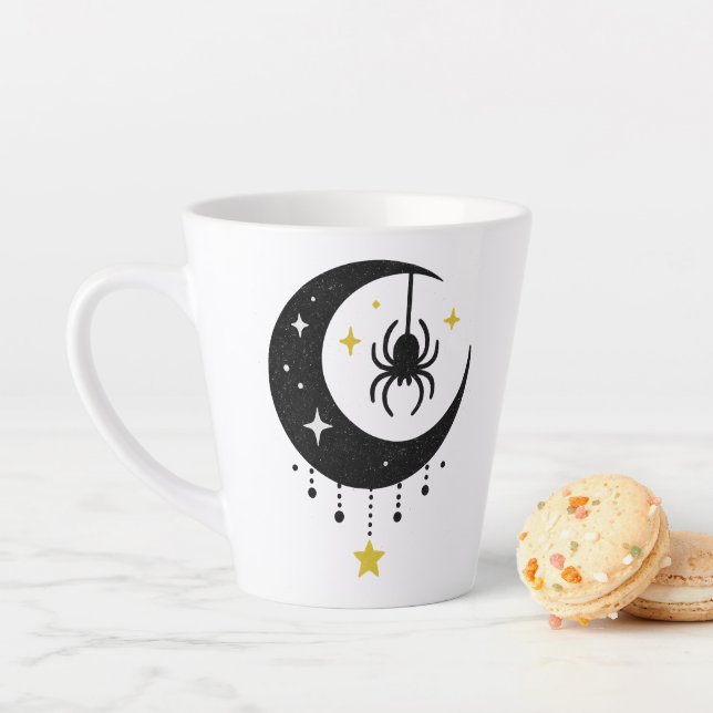 Tasse Latte Spider Moon (En situation)