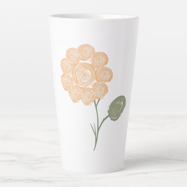 Tasse Latte Spirals of Blooming Energy (Devant)