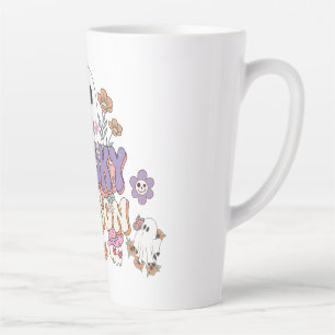 Tasse Latte Spooktacular mignon Fleurs colorées Fleur Hallowee