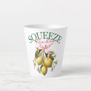 Tasse Latte Squeeze Day Vintage Lemon Botanical