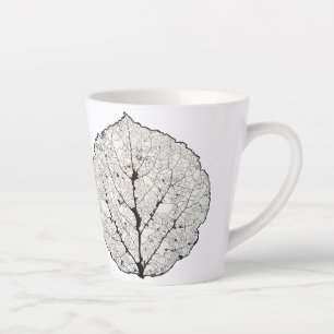 Tasse Latte Squelette de feuilles d'Aspen 1