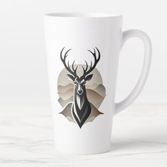 Tasse Latte Stag Majestic - Esprit sauvage (Droite)
