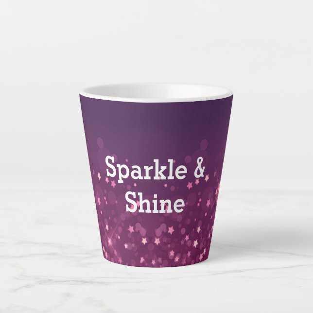 Tasse Latte Stars Bokeh Rose (Devant)