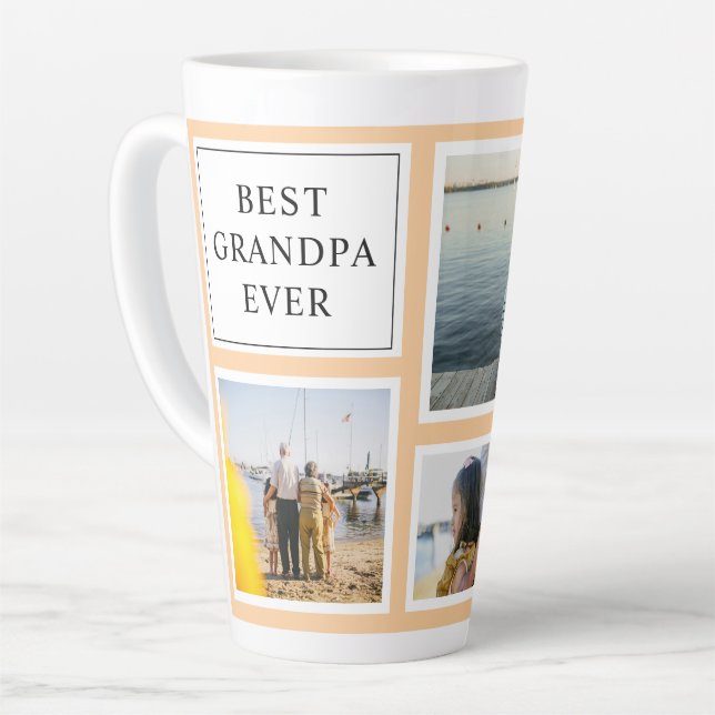 Tasse Latte Statement Frame Best Grandpa Ever (Angle gauche)