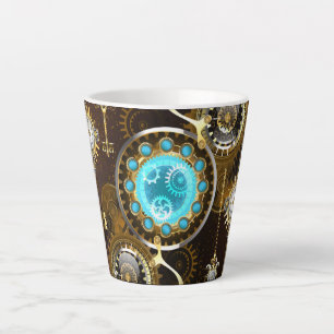 Tasse Latte Steampunk Rusty Background