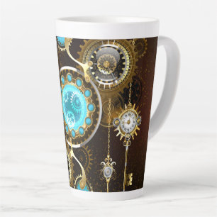 Tasse Latte Steampunk Rusty Background