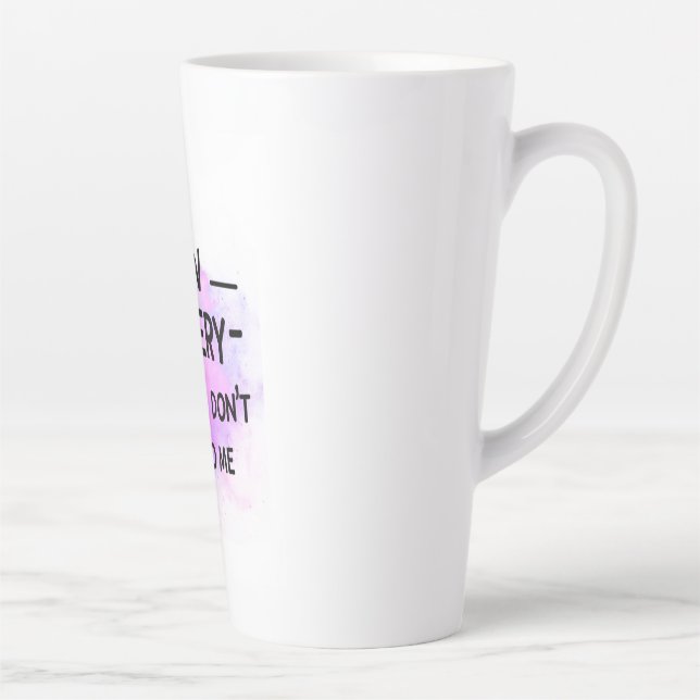 Tasse Latte Sticker Batterie basse S'il vous plaît ne me parle (Droite)