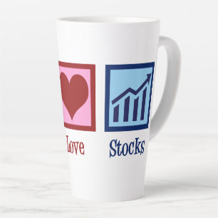 Tasse Latte Stocks de l'amour pour la paix