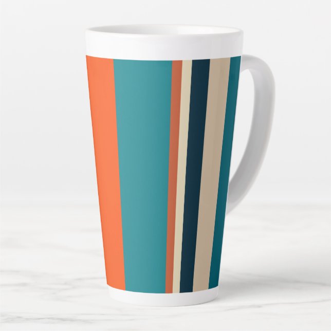 Tasse Latte Stripes du sud-ouest 19 (Angle droit)