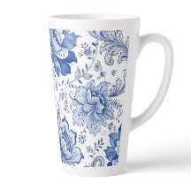 Style Delft Bleu Blanc Fleurs Fantaisie Caprice