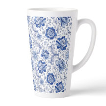 Style Delft Bleu Blanc Fleurs Fantaisie Caprice