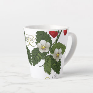 Tasse Latte Style d'été Fraise
